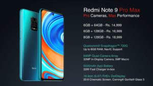 Redmi Note 9 Pro Max prices